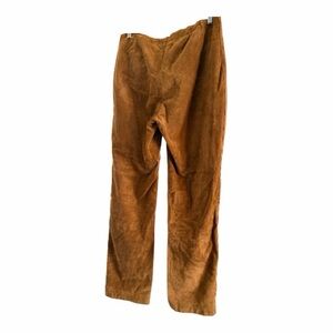 Suede Liz Claiborne Women's Suede Pants in Camel Brown